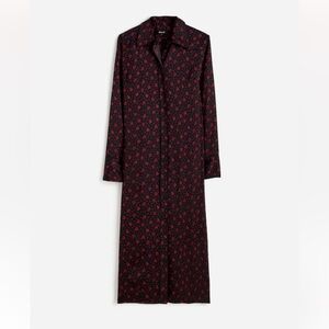 MADEWELL Button Front Midi Shirtdress in Floral